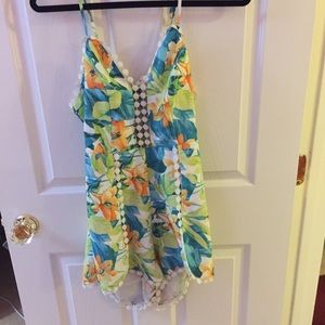 Floral print romper